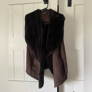 Large, soft fur winter vest